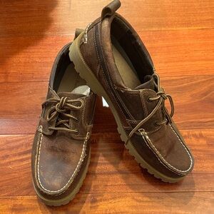 G.H. Bass & Co. Ranger Camp Mocs – Dark Brown Leather Lug Sole – Men's Size 11M